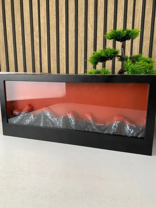 Cheminée Décorative LED avec Effet Flammes  Forme Rectangulaire