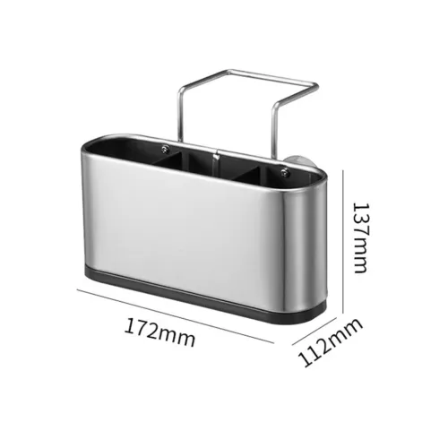 Porte-Éponge pour Évier en Acier Inox  Organiseur de Cuisine