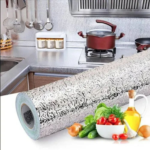 Adhésif Cuisine 5M en Aluminium Résistant à lHuile, à la Chaleur et Facile à Nettoyer