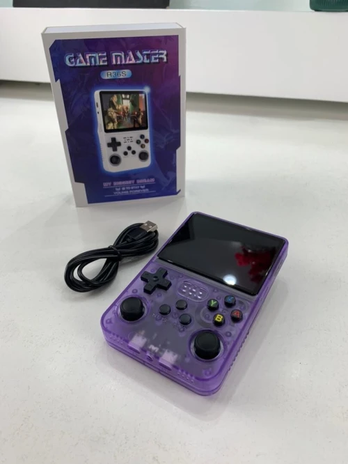 R36S Console de Jeu Rétro  Design Compact, Émulateurs Intégrés, Open Source Linux