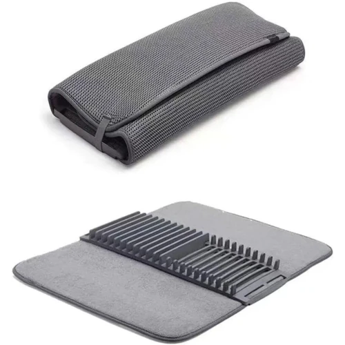 Tapis Égouttoir en Microfibre avec Base Amovible  Séchage Rapide