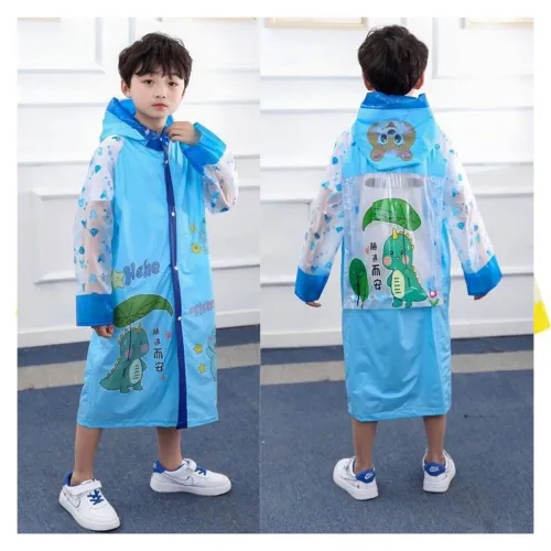 Cape de Pluie Enfant Étanche  Protection Complète Anti-Pluie