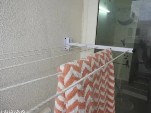 Sèche linge Mural Rabattable avec corde
