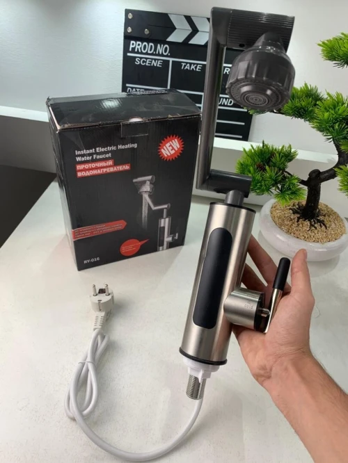 Robinet Chauffe-eau Instantané Électrique 3000W avec Écran Digital