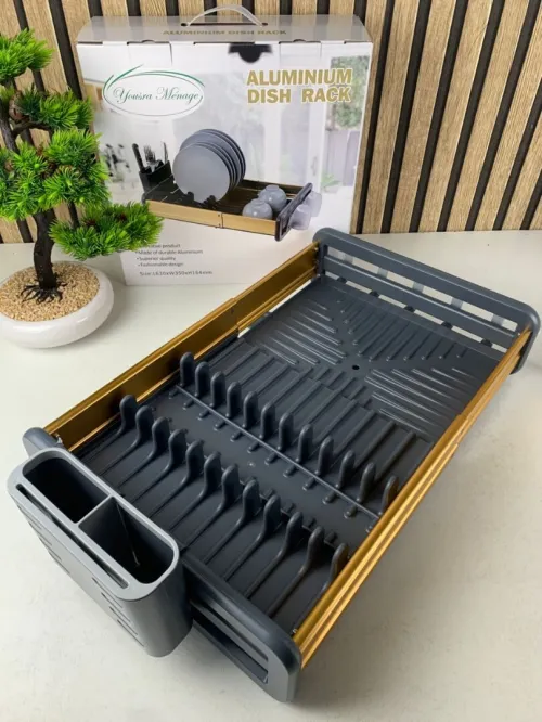 Égouttoir à Vaisselle Extensible 62118  Aluminium Durable pour Cuisine