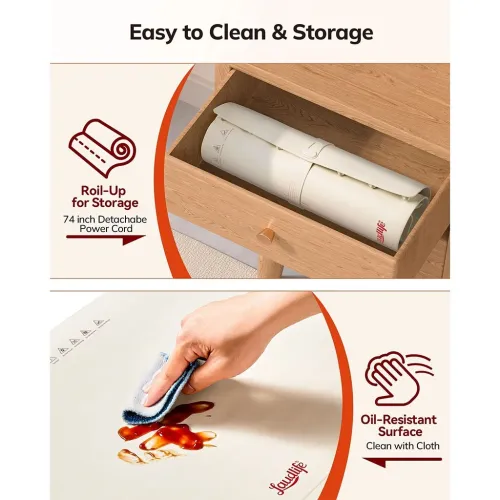 Chauffe-Plats Électrique en Silicone Alimentaire  Température Ajustable