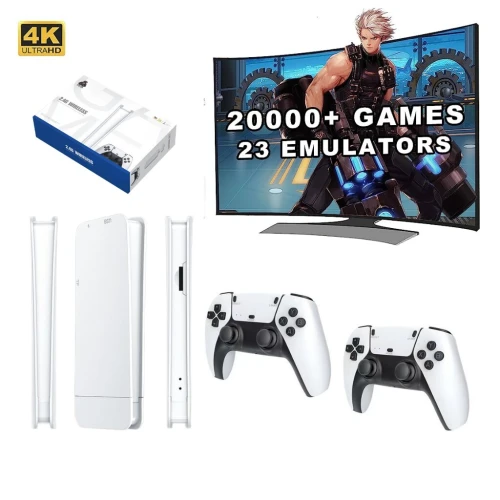 Console Rétro M15 Game Stick Pro 4K  20 000 Jeux + 2 Manettes Sans Fil