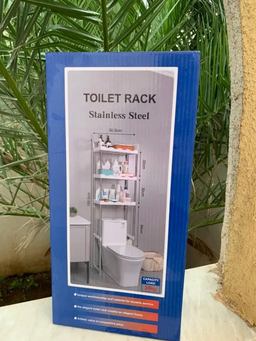 Étagère de salle de bain au-dessus des toilettes à 3 niveaux