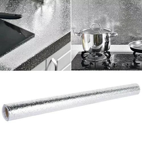 Adhésif Cuisine 5M en Aluminium Résistant à lHuile, à la Chaleur et Facile à Nettoyer