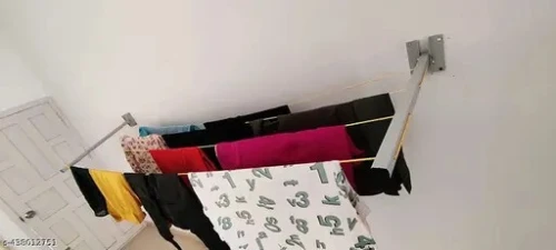 Sèche linge Mural Rabattable avec corde