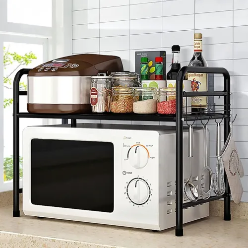 Organisateur de Cuisine 2 Étages pour Four à Micro-ondes