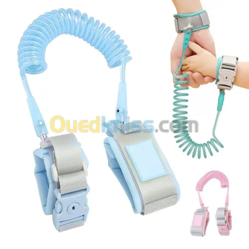 Bracelet de Sécurité Enfant avec Câble Rotatif 2m et Serrure de Verrouillage