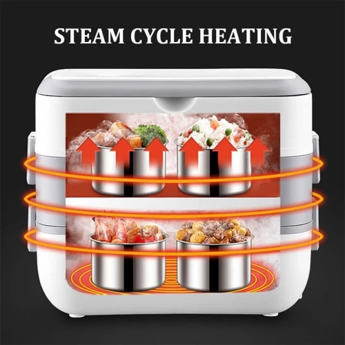 Lunch Box Électrique Chauffante  Récipients en Acier Inoxydable