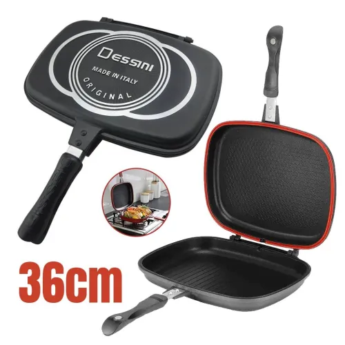 Poêle Grill Dessini 36 cm Double Face  Qualité Italienne