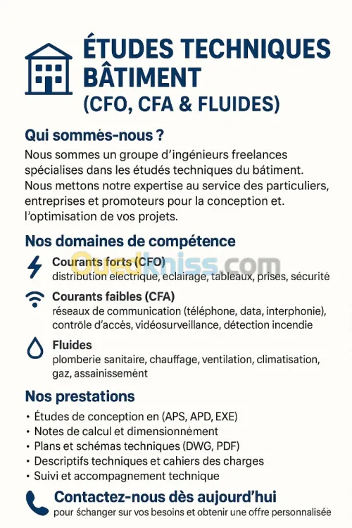 ETUDE MEP/HVAC/CFO/CFA/CET