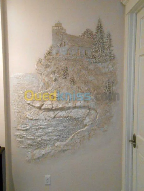 sculpture mural façade et interieur 