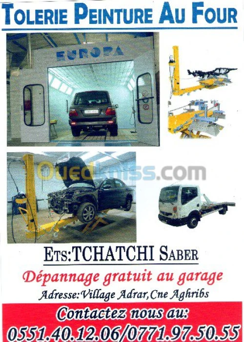 tolerie et peinture au four 