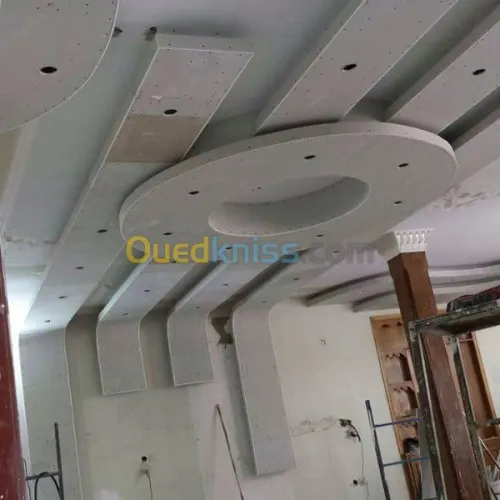 Faux plafond placoplatre. Aluminium Cl