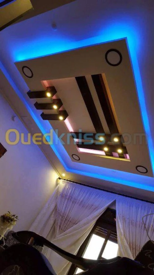 Faux plafond placoplatre. Aluminium Cl