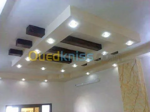 Faux plafond placoplatre. Aluminium Cl