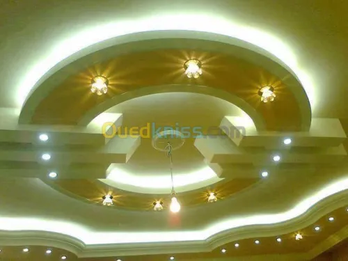 Faux plafond placoplatre. Aluminium Cl