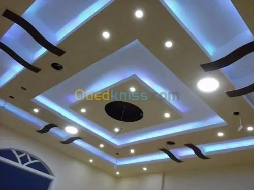 Faux plafond placoplatre. Aluminium Cl