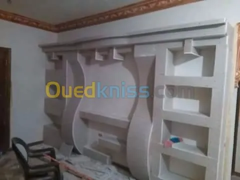 Faux plafond placoplatre. Aluminium Cl