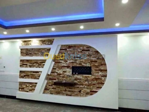 Faux plafond placoplatre. Aluminium Cl