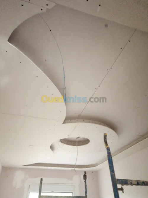 Faux plafond placoplatre. Aluminium Cl