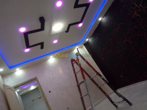 Faux plafond placoplatre. Aluminium Cl