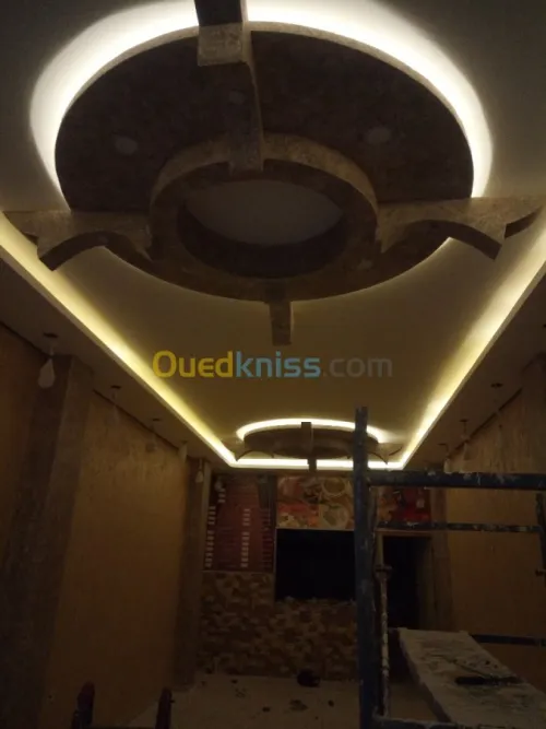 Faux plafond placoplatre. Aluminium Cl
