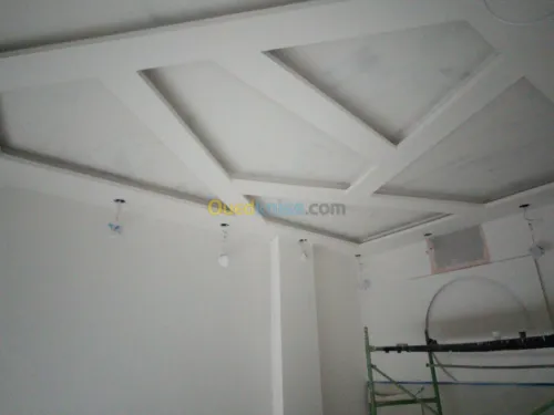 Faux plafond placoplatre. Aluminium Cl