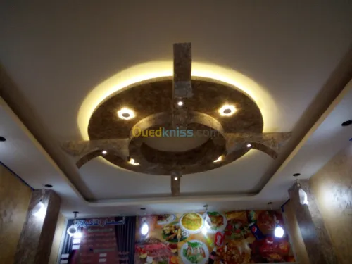 Faux plafond placoplatre. Aluminium Cl