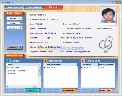Gestion Cabinet Médical - Seehaty