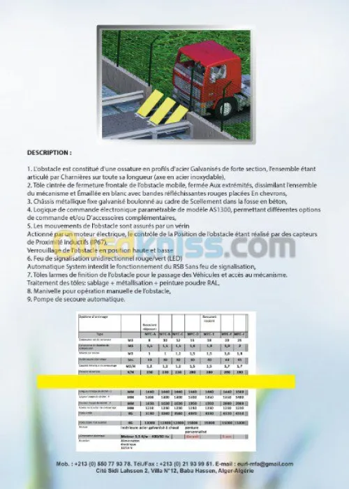 Fabrication et instalation