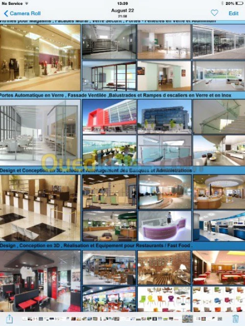 Chaises et tables pour Fast food ,