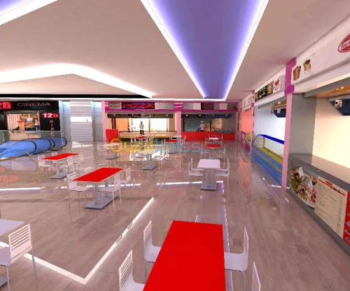 Chaises et tables pour Fast food ,