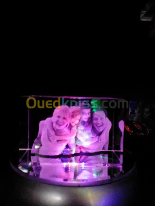 gravure 3D au coeur de cristal 