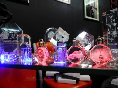 gravure 3D au coeur de cristal 