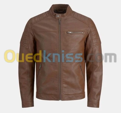 Veste Cuir Camel Jack&Jones ORIGINAL taille L