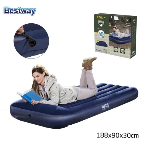 Bestway 67680 Pavillo Matelas Gonflable avec Oreiller intégrée 188x99x30 cm