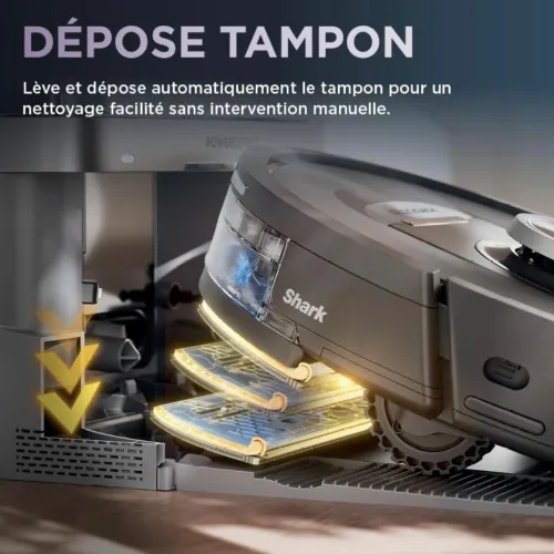 Aspirateur Robot Laveur Shark PowerDetect NeverTouch Autovidant RV2800YEEU