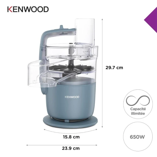 Robot Kenwood MultiPro Go, Compact ,Couper,Râper,Mixer Et Pétrir La Pâte 1,3L 650W