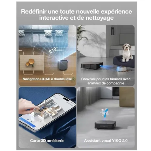 Aspirateur Robot Laveur Ecovacs DEEBOT X2 COMBO + Aspirateur Main