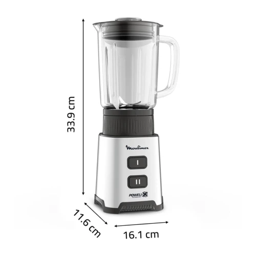 Moulinex Blender En Verre Et Gourde 2EN1 - 400W 1L Pulseo LM17GD10