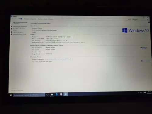 ASUS MODEL F751M PROCESSEUR INTEL Pentium CPU N3540@ 2.16GHz 4Go DDR3 1T HDD DE STOKAGE