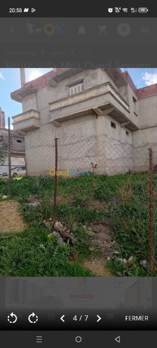 Vente Villa Mila Oued seguen