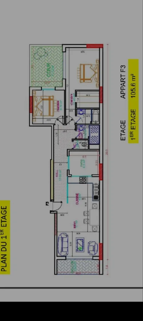 Vente Appartement F3 Oran Bir el djir