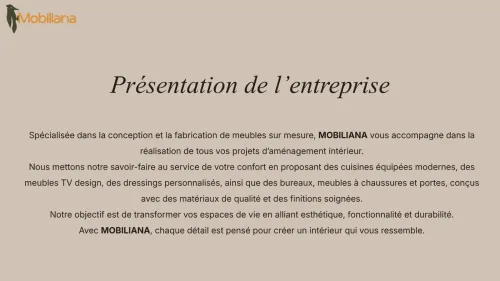 Fabrication de meubles sur mesure