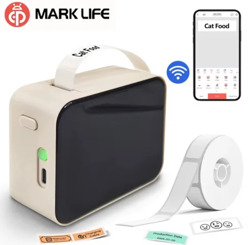 Imprimante d'étiquettes Bluetooth sans fil imprimante thermique Portable Marklife P15 Machine d'étiquetage sans encre Mini étiqueteuse P15 autocollant
